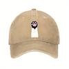 Милая Бейсболка с Отпечатком Кошачьей Лапы Черная Унисекс Хлопковая Регулируемая Повседневная Летняя Кепка