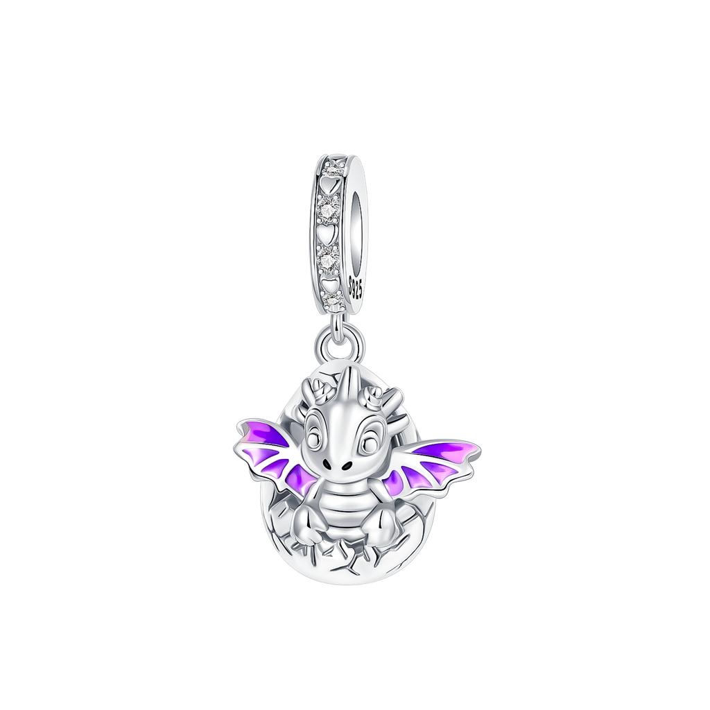 Оригинальные шармы-бусины Медь с инкрустацией цирконием Кулон в виде креста монахини Крыло ангела Подходят для браслета Ювелирный подарок Маркировка