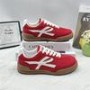 Angola Red and White Shoes German Training Shoes 2025 Spring and Autumn New Retro Versatile Casual Breathable Mesh Board Shoes Women