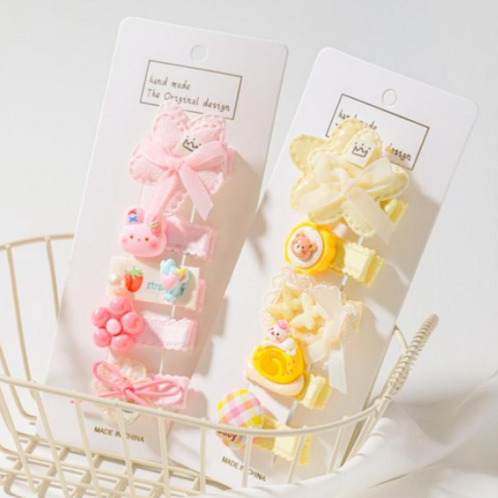 Happy Hair Clip Set for Kids Colorful Hair Accessories 10 Pcs