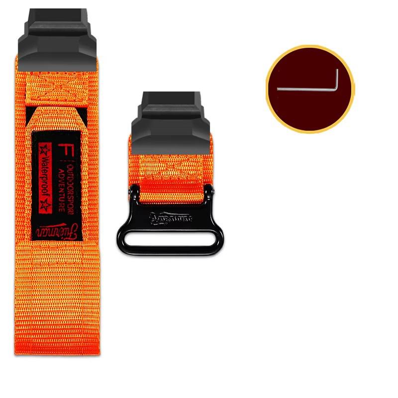 Самодельный холщовый ремешок для умных спортивных часов Casio 3475 GBD-H1000 Модифицированный Легко приклеиваемый Нейлоновый ремешок Аксессуары Мужской браслет