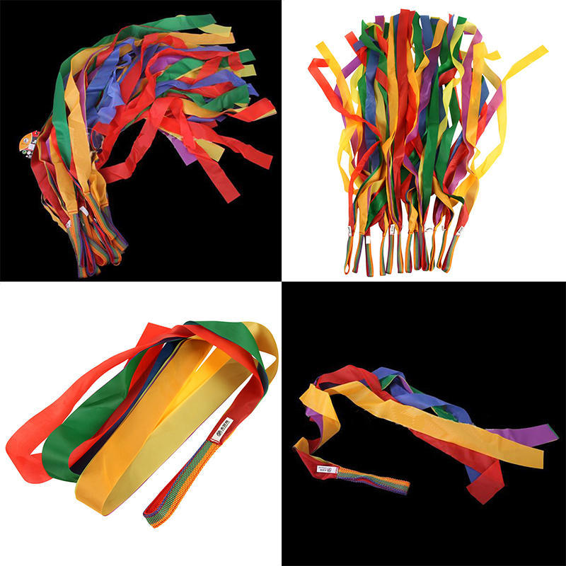 Rainbow Ribbon Children Sport Rhythmic Gymnastics Exercises Cheerleading Fitness