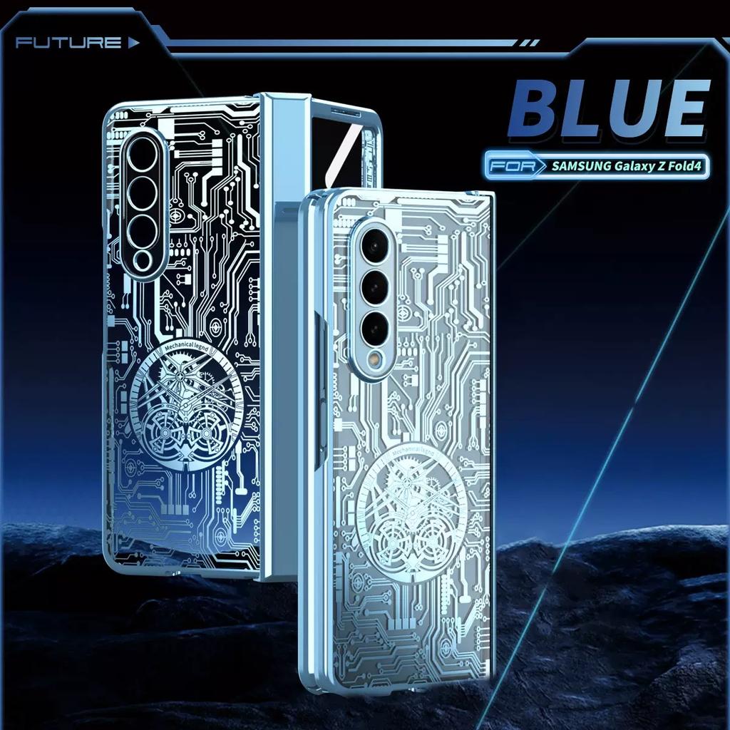 New Arrival Shell Film Magnetic Circuit Board High Transparency Phone case for Samsung Z Fold 7 6 5 PC Electroplated Phone Case