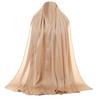 Fashionable Women Hijab Shawl Simple Breathable Headwrap Scarf for Middle Eastern and Muslimah Event Gathering 180x75cm
