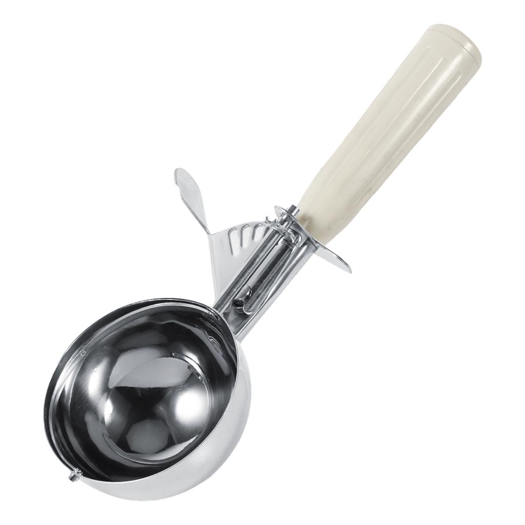 Practical Stainless Steel Fruit Ice Cream Scoop Spoon with Plastic Handle Kitchen Tool (4.2cm)
