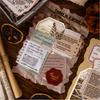 Серия «Следы» Винтажные наклейки-заметки с растениями Креативный материал для DIY-журнала Коллаж Скрапбукинг Канцелярские товары