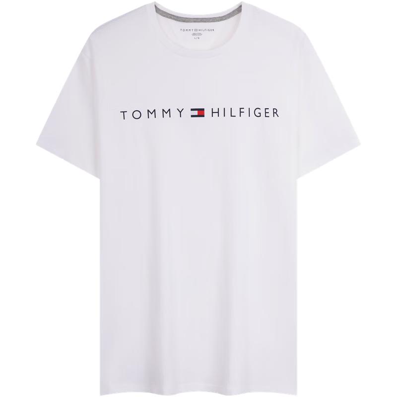 Tommy Hilfiger Мужская мягкая футболка с коротким рукавом из чистого хлопка