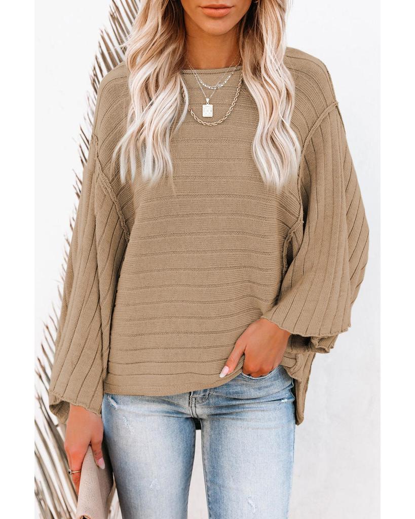 Azura Exchange Топ «летучая мышь» с открытым швом из рубчатой вязки