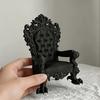 Vintage Mini Gothic Throne Display Chair 3D Printed Dollhouse Seat Furniture  Atmosphere Ornament