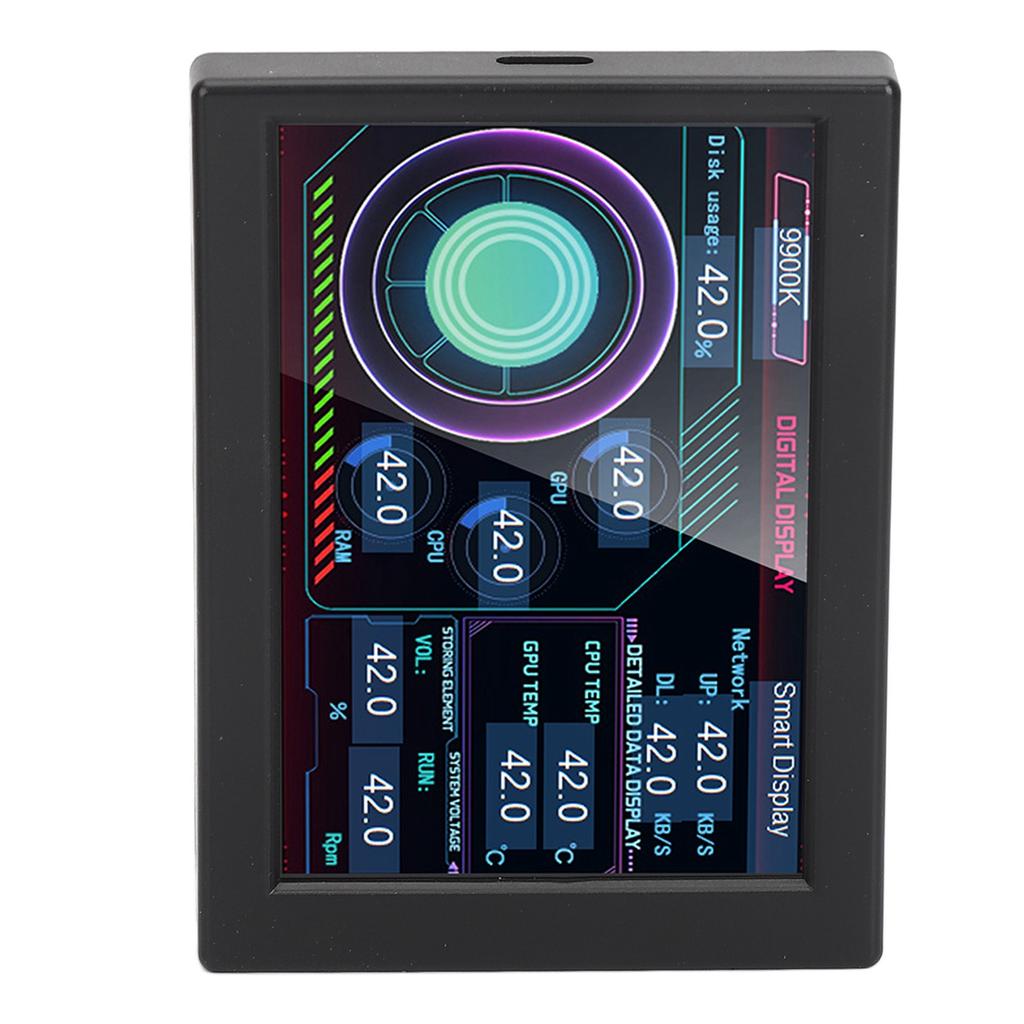 3.5 Inch PC Sensor Panel Display DIY Type C IPS USB PC Temperature Display with Stand
