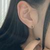 Youngglow 14k Black Round Gold Bezel Piercing
