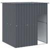 Dog Kennel with Roof Anthracite Grey 165 x 153 x 181 cm Galvanized Steel