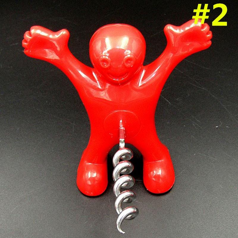 Кухня Бар Красный Веселый Счастливый Человек Вино Пиво Бутылка Газировки Новинка Открывалка Пробка