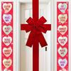 Large Hanging Bow Decoration - Elegant Red Christmas Ribbon, Holiday Door Decoration, No Electricity Required, Easy To Hang