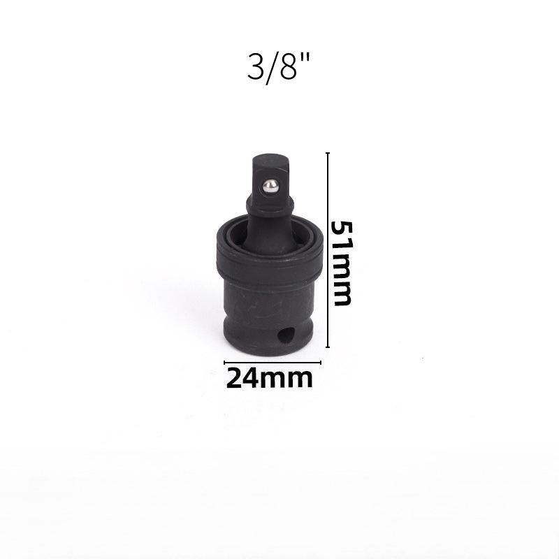 Угловой шарнирный адаптер для ударных гайковертов 360°, 1/2", 3/8", 1/4", с подвижным соединением, выдвижной, для пневматического гайковерта