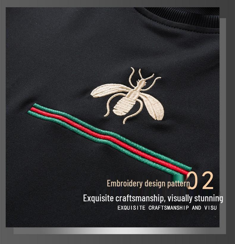 Мужской вышитый спортивный костюм: Толстовка в корейском стиле Little Bee для весны/осени