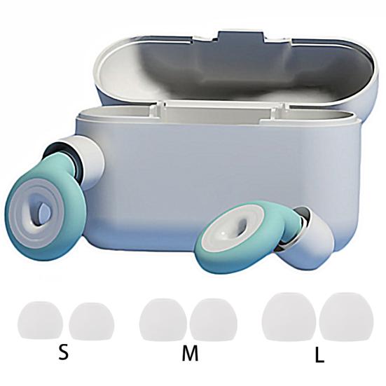 1 пара беруш с шумоподавлением и ушными вкладышами NRR 25 дБ, супермягкие силиконовые многоразовые беруши для защиты органов слуха, работа, учеба, беруши для сна