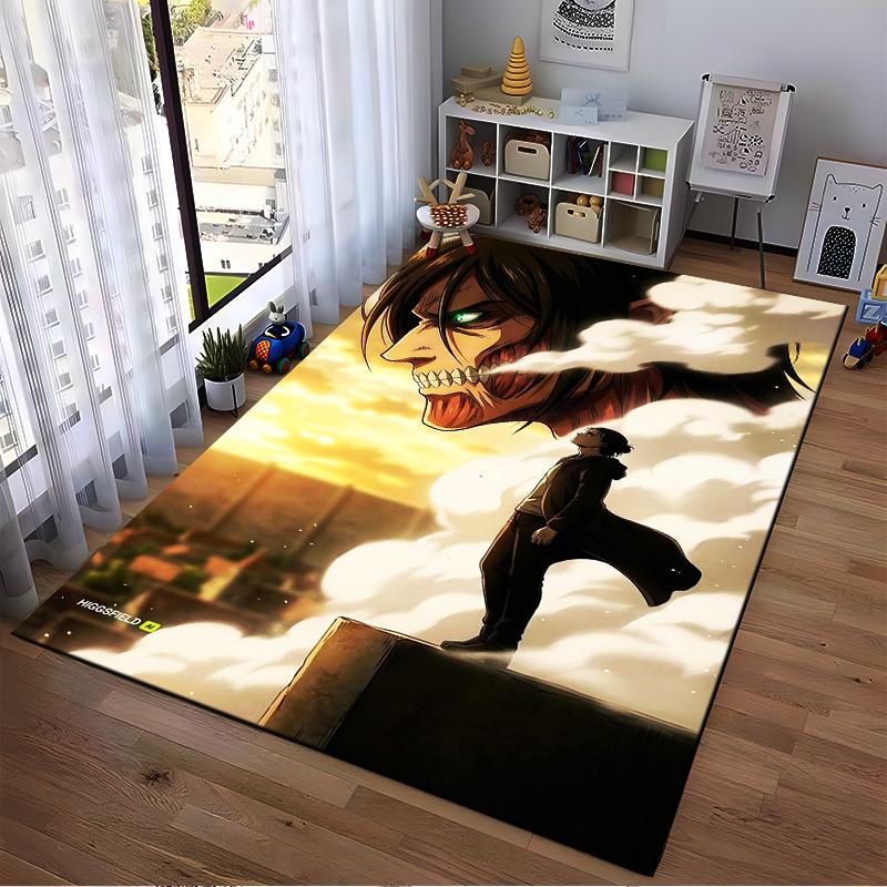 Attack on Titan printed non-slip rug, suitable for living room and bedroom sofas