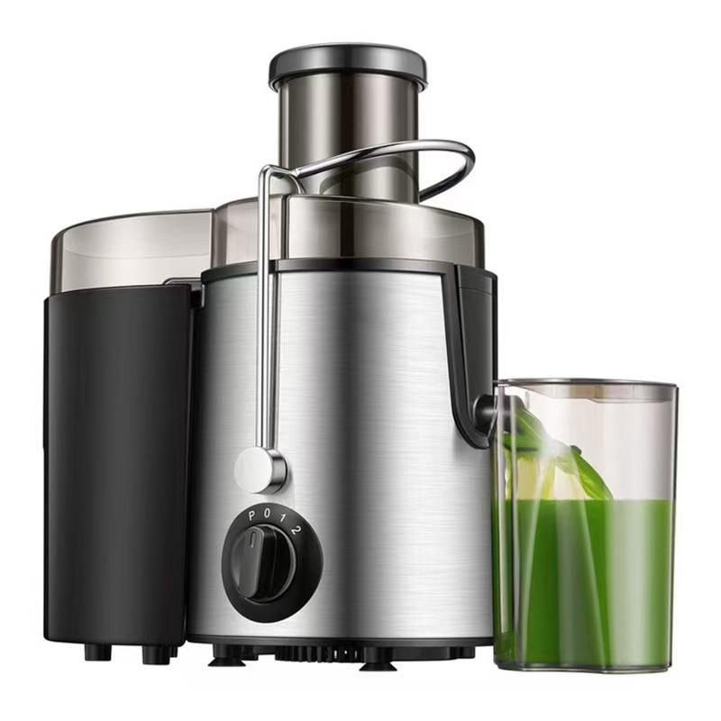 Large-Caliber Juicer for Household & Commercial - Separates Juice & Pulp, No-Cut Design for Fruits, Vegetables, Celery, Sugarcane, & Milk Tea