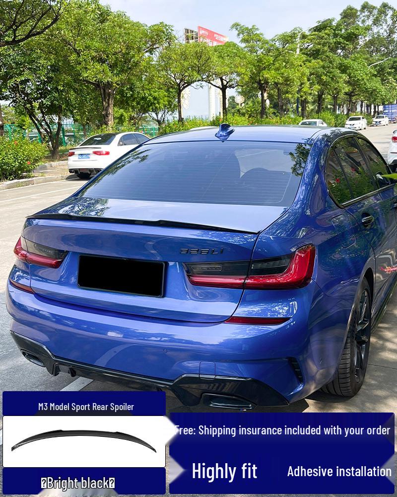 Комплект переднего сплиттера и бампера для BMW 3 серии 20-25 - Черный MP