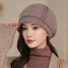 New Women Beret Hats Fashion Winter Warm Rabbit Fur Knitted Beanie Ladies Female Casual Fleece Berets Cap Bonnet Hiver Femme