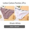 FINETOO New M-2XL Women Underpants Custom Letter Panties Breathable Cotton Underwear Ladies Briefs Casual Panty Female Lingerie