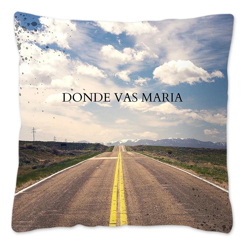 Наволочка Route 66 Retro, украшение для дома, полиэстер, наволочка для дивана, наволочка для автомобиля, натуральный пейзаж, Funda Cojin