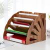 Wooden Color Office Desk Organizer DIY Document File Cabinet Multifunction Desk Accessories Storage Magazine Book Desk Shelf ZM