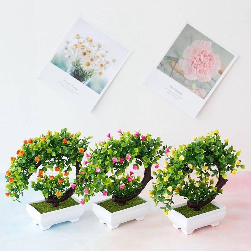 Realistic Artificial Bonsai Small Tree for Garden and Living Room Decor