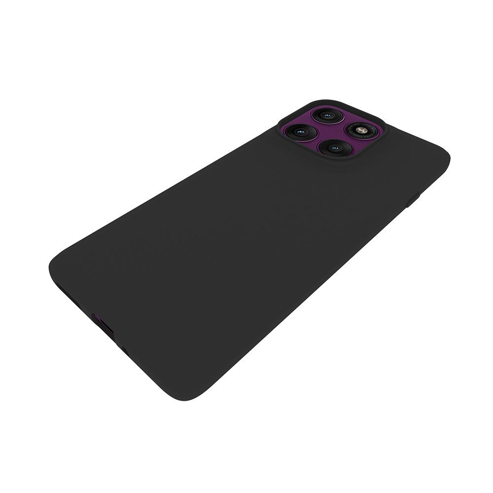 For Motorola Edge 60 Pro 5G TPU Case WANLONFENG MS Series Matte Back Cover with Tempered Glass (Big Hole Lens)