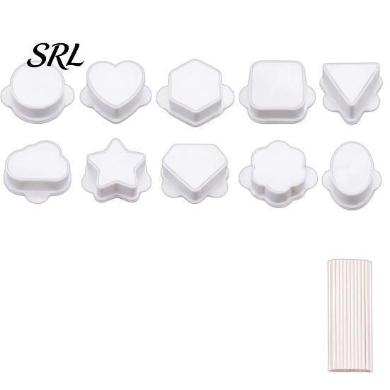 Safe Pla Material Cake Molds 10PCS Pop Mold Set, Heart/Cloud/Star/Square/Round Shape, PLA Press-forming Baking Maker Supplies, DIY Lollipop
