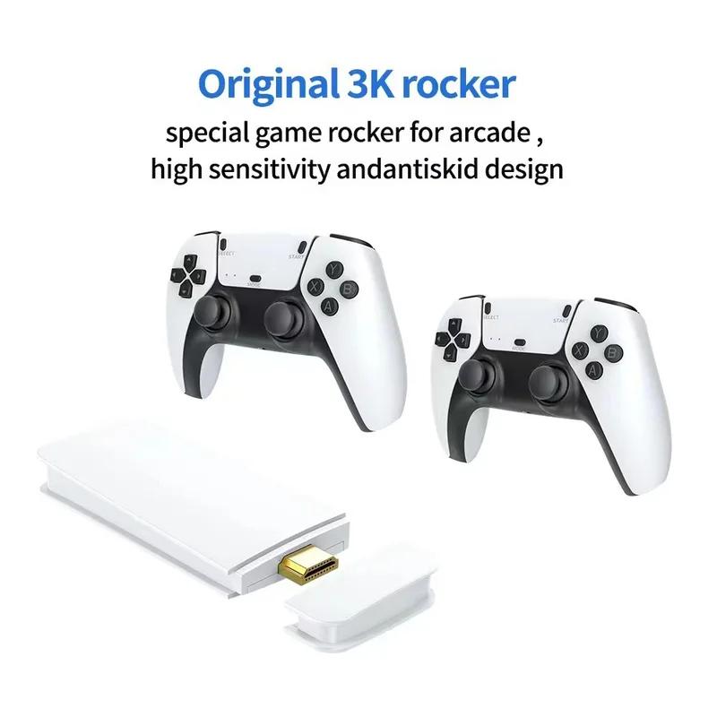 M15 Game Stick Мини-телевизор Портативная игровая консоль Беспроводные геймпады Видеоигры 64G 20000+ Ретро-игра HD Выход для двух игроков для PS1 и т. д.