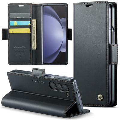 Кошелек-чехол с RFID-блокировкой для Samsung Galaxy Z Fold6 / S24 / A25, Премиальная кожаная обложка-книжка из ПУ с отделениями для карт
