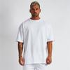 180G Pure Cotton Blank Loose Bodybuilding Fitness Sports Short-Sleeved T-Shirt Men'S Breathable Trendy Men'S Half-Sleeved Shirt