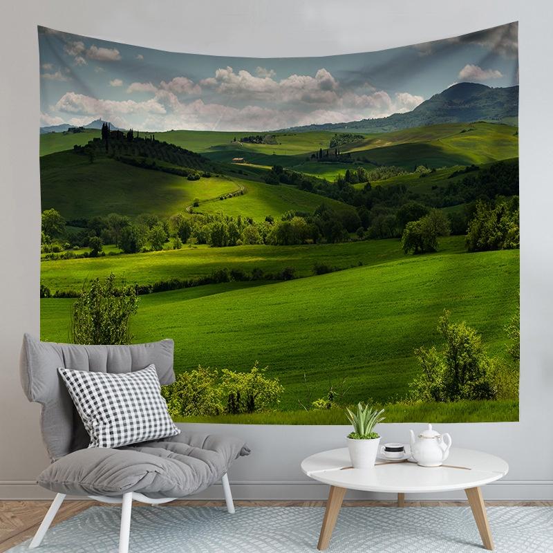 Digital Heat Transfer Tongjiamu Tapestry With Polyester Fiber Material For Home And Commercial Use