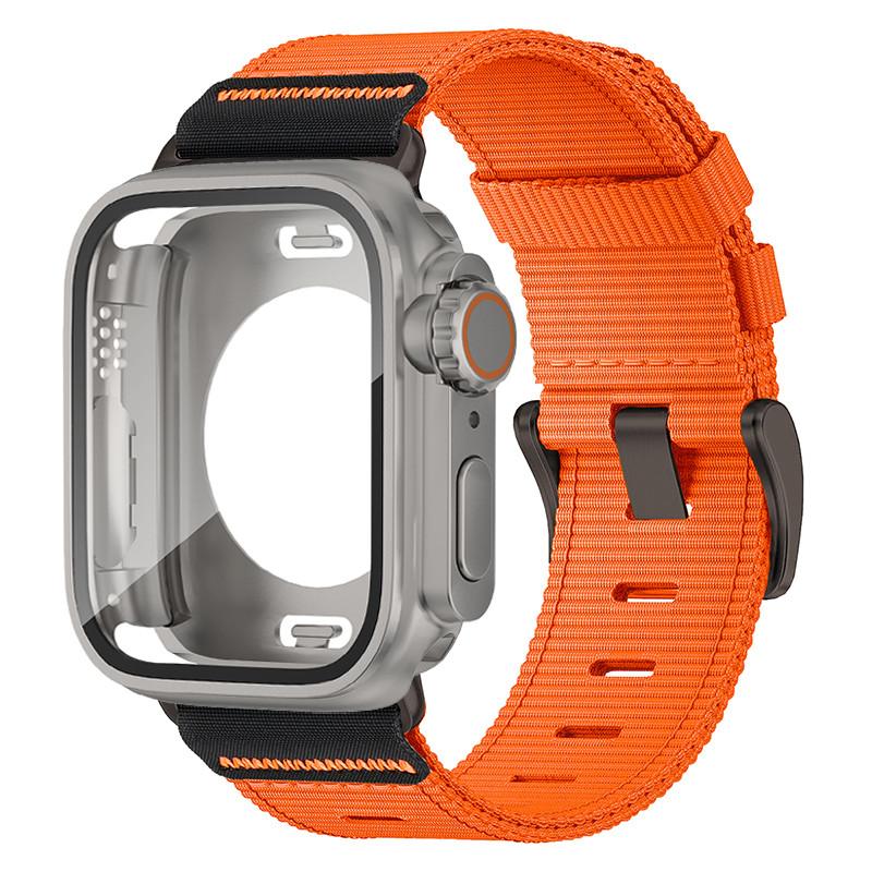 Водонепроницаемый защитный чехол + нейлоновый ремешок для Apple Watch 11 10 9 8 7 6 SE3 5 4 Для Iwatch 46мм 42мм 45 44 41 40мм Устойчивый к царапинам