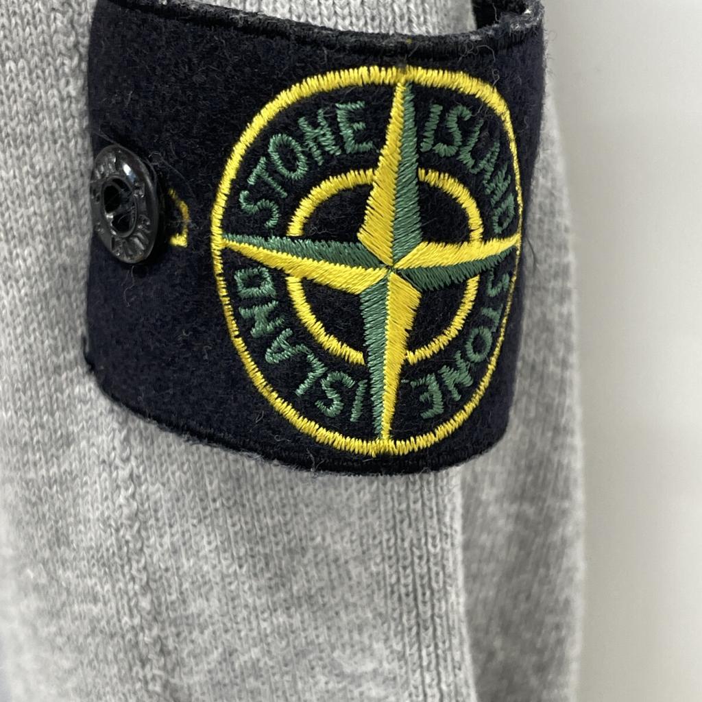 STONE ISLAND 6415562B2 Серый Хлопковый Компактный Вязаный Кардиган на Молнии топы M серыйБ/у