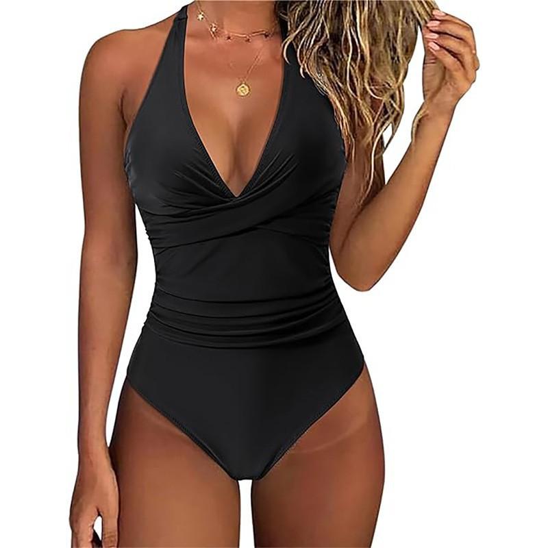 Sexy Cross Halter Women Swimwear One Piece Swimsuit Women Bathing Suits Beach Wear Swim