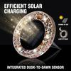 Flat Mosaic Solar Disk Lights Outdoor Waterproof Anti-Rust Garden Lighting Decor for Pathway Garden Yard Law