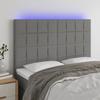 VidaXL LED Headboard Bedroom Furniture Double Bed Accessory Head of Bed Frame Interior Dark Grey 3122423