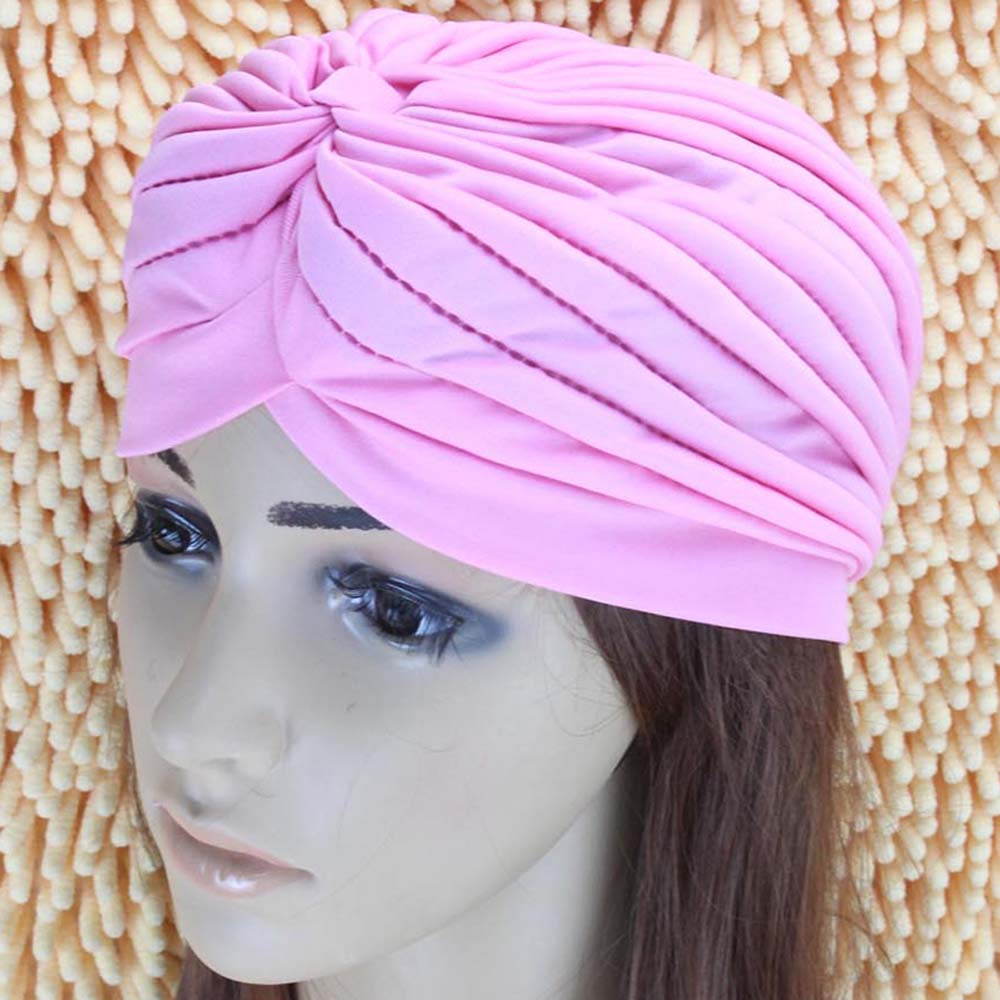 Head Wraps Beanies Elastic Indian Solid Color Ramadan Headscarf Muslim Hat Muslim Cap Turban Hats