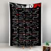 Formula 1 2024 Race Calendar Track Layouts Patterned tapestry for bedroom and living room home decor sofas.