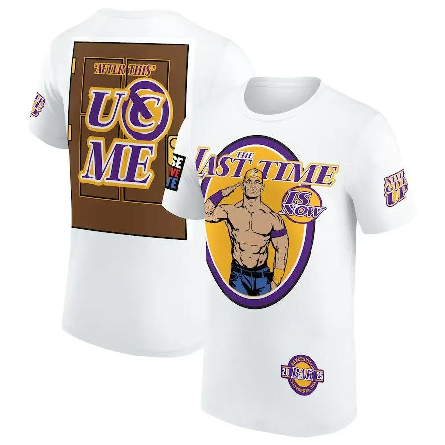 WWE Джон Сенна 2025 Прощальный концерт в Бейкерсфилде, одинаковая печать, мужская и женская высококачественная повседневная модная хлопковая футболка