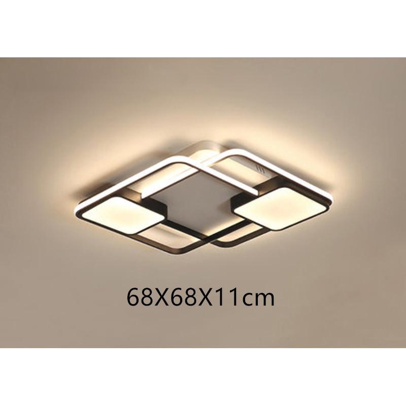 Акриловый накладной потолочный светильник с дистанционным управлением, светодиодный потолочный светильник для гостиной, современные простые прямоугольные светильники