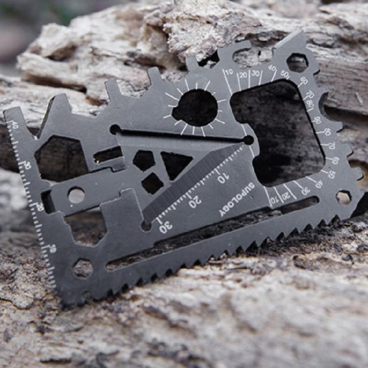 Многофункциональный набор для выживания 18 в 1 из нержавеющей стали, мультитул, карманный размер, инструмент-кредитная карта, простота использования