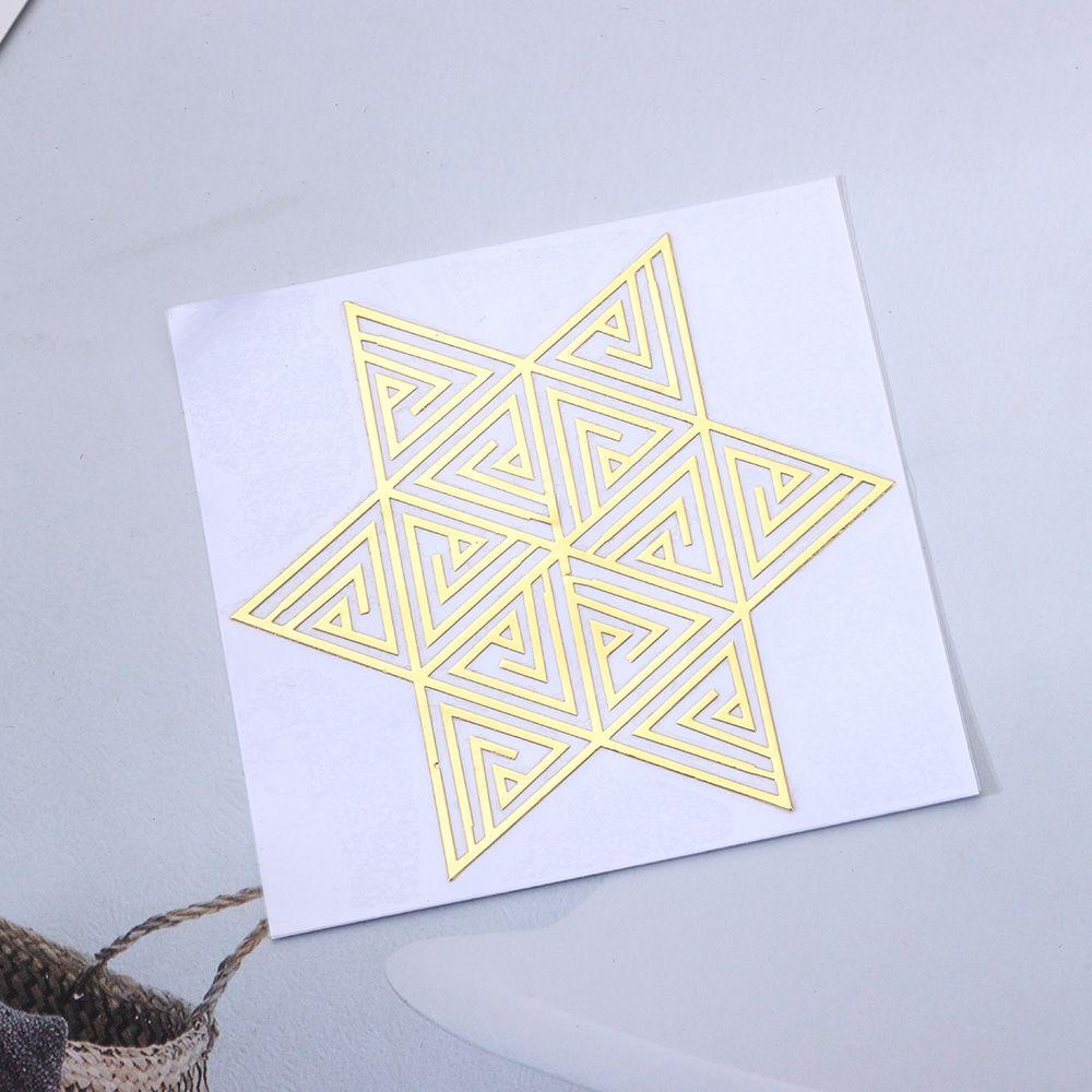 Art Crafts Gold Color for Making Mould Sacred Geometric Sticker Energy Sticker Metal Copper Sticker