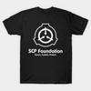 Men Black Print T-shirt Super Large TShirt Scp Foundation In White No-Cut Transfer Paper Print Cotton Tshirt