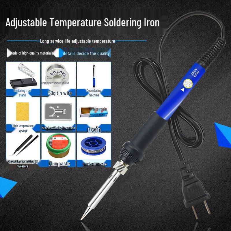Adjustable 60W Electric Soldering and Pyrography Iron Set for Repair and Welding