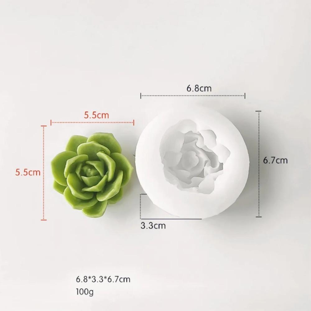 3D Fleshy Succulent Series Candle Silicone Mold DIY Flower Plaster Soap Mold Valentine's Day Gift Handmade Candle Making