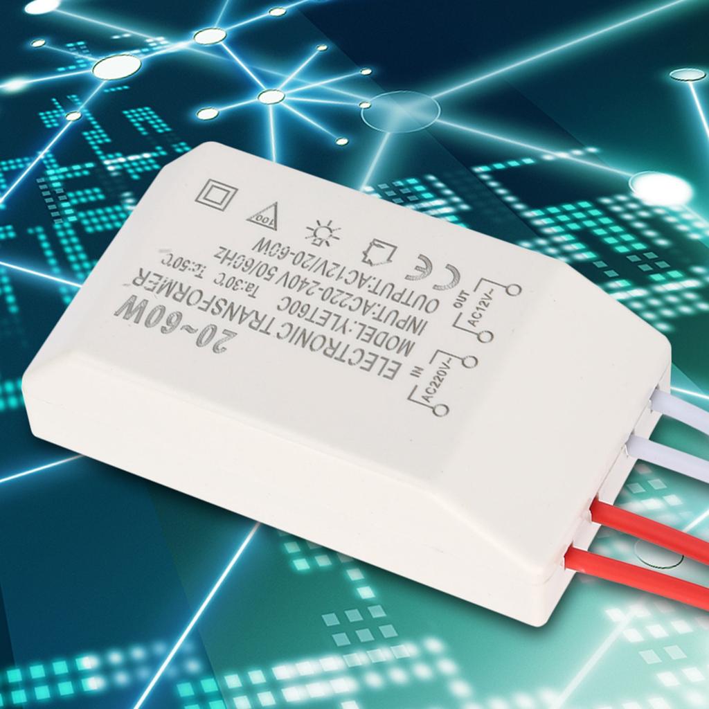 220V to AC 12V Electronic Voltage Converter 20‑60W Smart Power Supply Driver Power Electronic